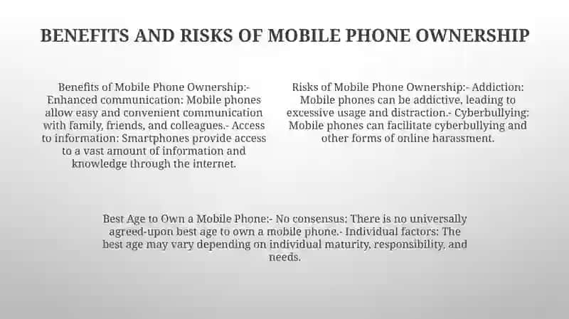 What Is The Best Age To Own A Mobile Phone 3