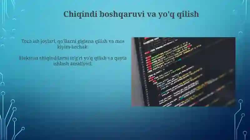Texnologiya darslarida sanitariya gigiyenik talablar 3