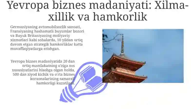 Yevropa biznes madaniyati: Xilma-xillik va hamkorlik 3