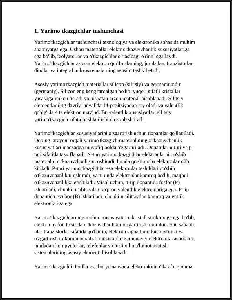 Yarimo‘tkazgizlarda nomuvzanatdagi zaryad tashuvchilarning fazoviy taqsimoti 3
