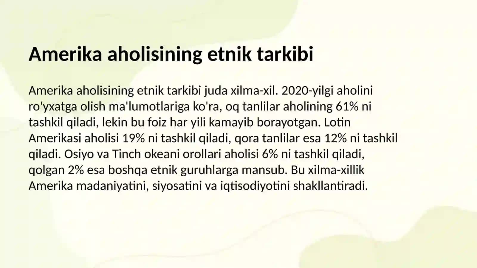 Amerikaning hozirgi etnik qiyofasi 3