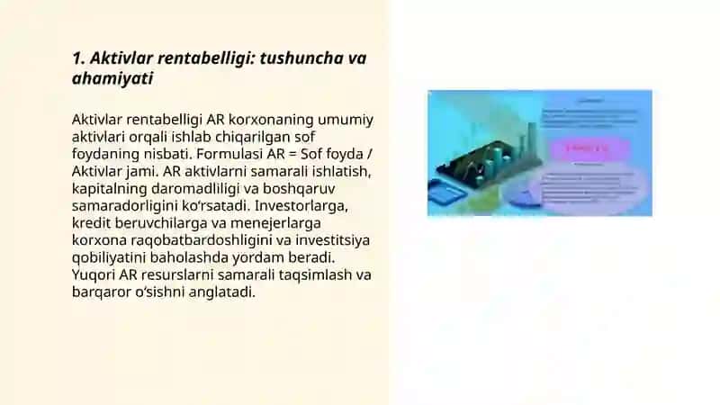 Aktivlar rentabelligi tahlili 3