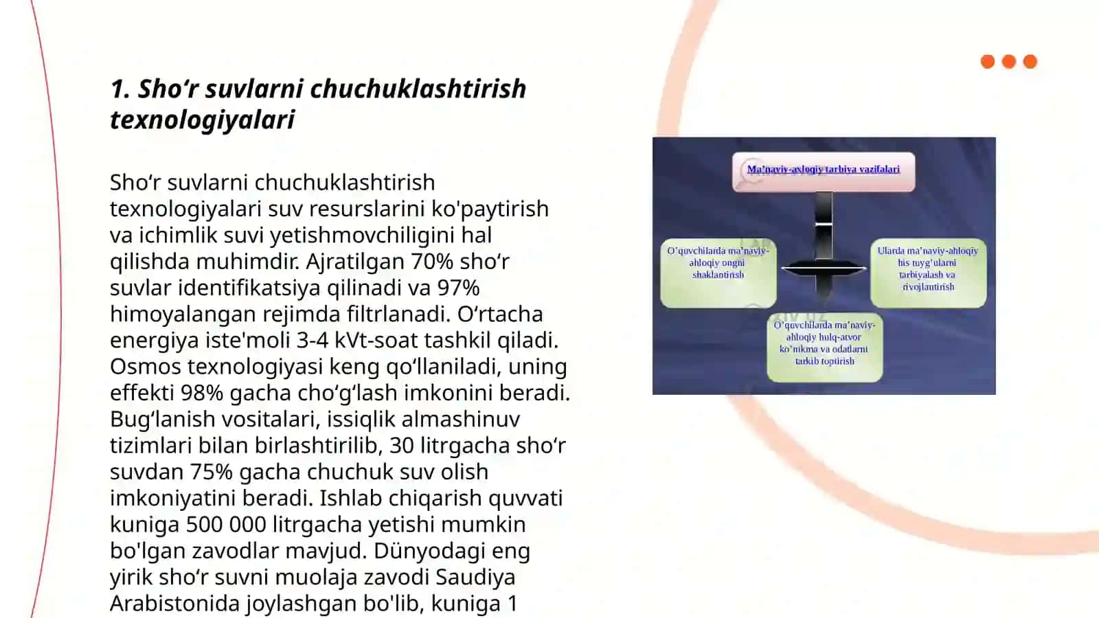O‘zbekiston sharoitida sho‘r suvlarni chuchuklashtirish g‘oyasini yaratish 3