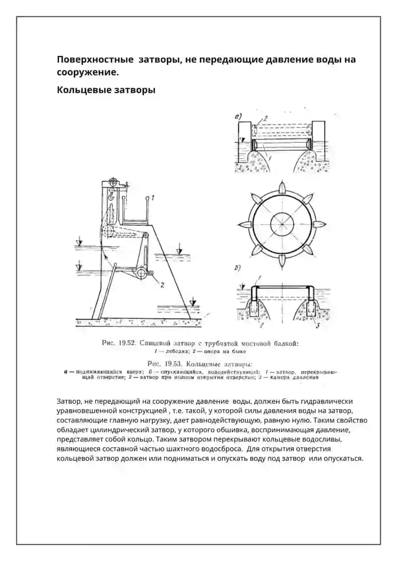 Общие условия работы затворов 3