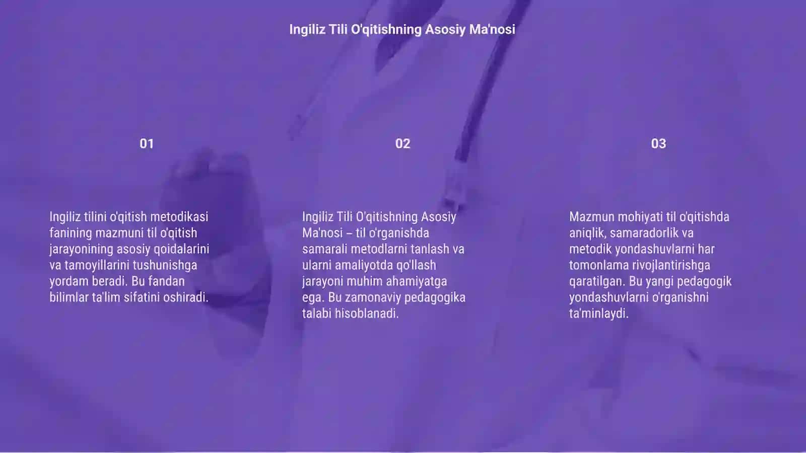 Ingiliz tilini o'qitish metodikasi fanining mazmun mohiyati 3