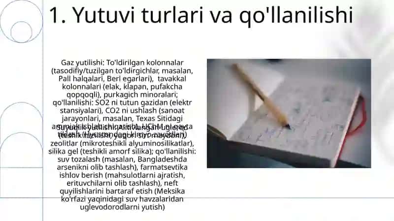 Absorbsiya jarayoni, absorberlarni hisoblash asoslari 3