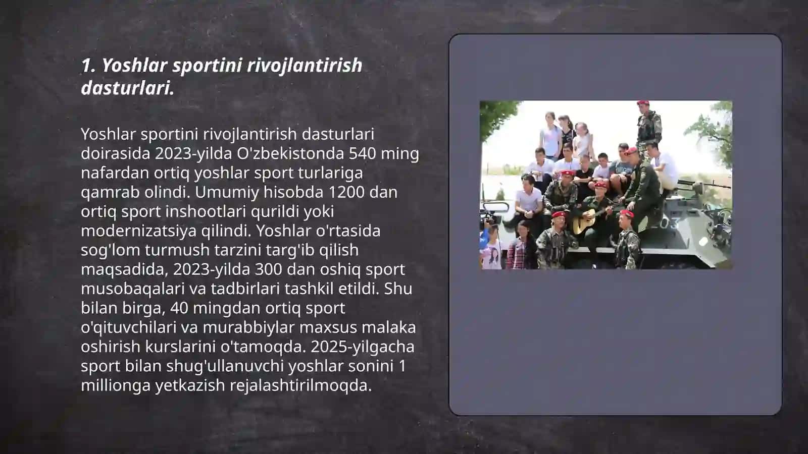 Yoshlar sportini rivojlantirish dasturlari 3