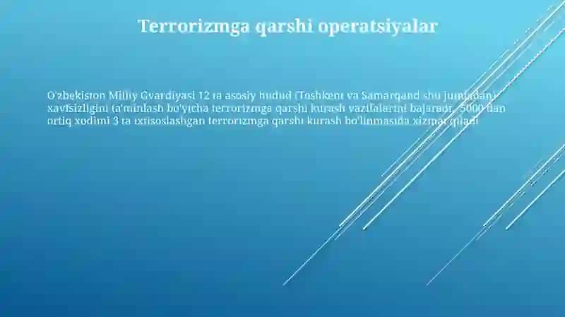 Oʻzbekiston respublikasi Milliy gvardiyasi vakolatlari va faoliyatining asosiy yoʻnalishlari 3