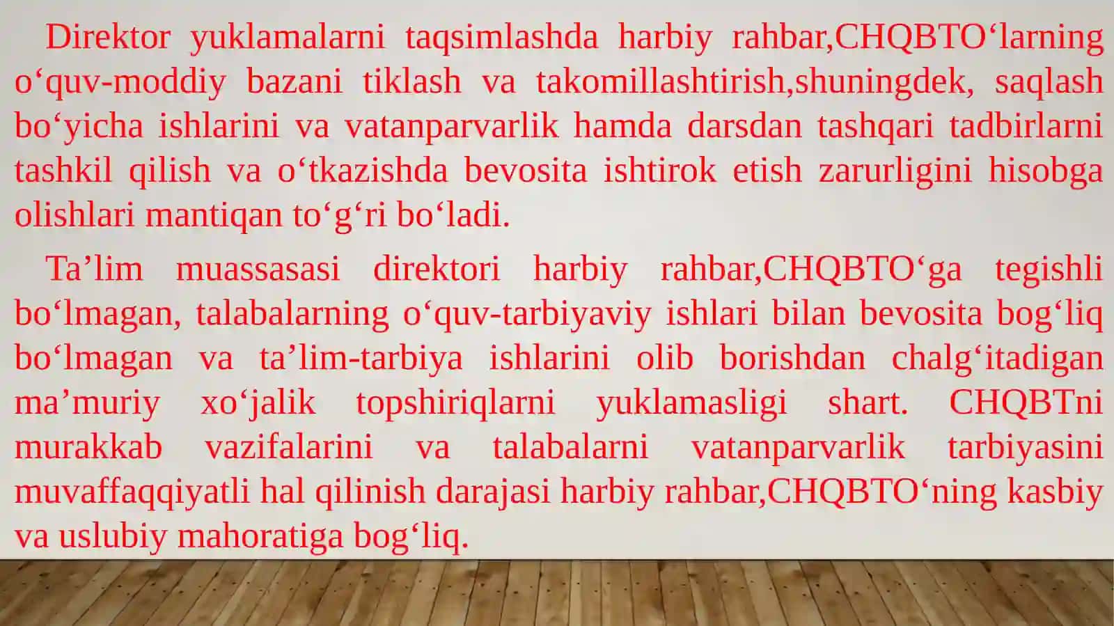 4-Мавзу. Ta’lim muassasasi rahbarlarining YOCHQBTni tashkil etish bo‘yicha majburiyatlari 3