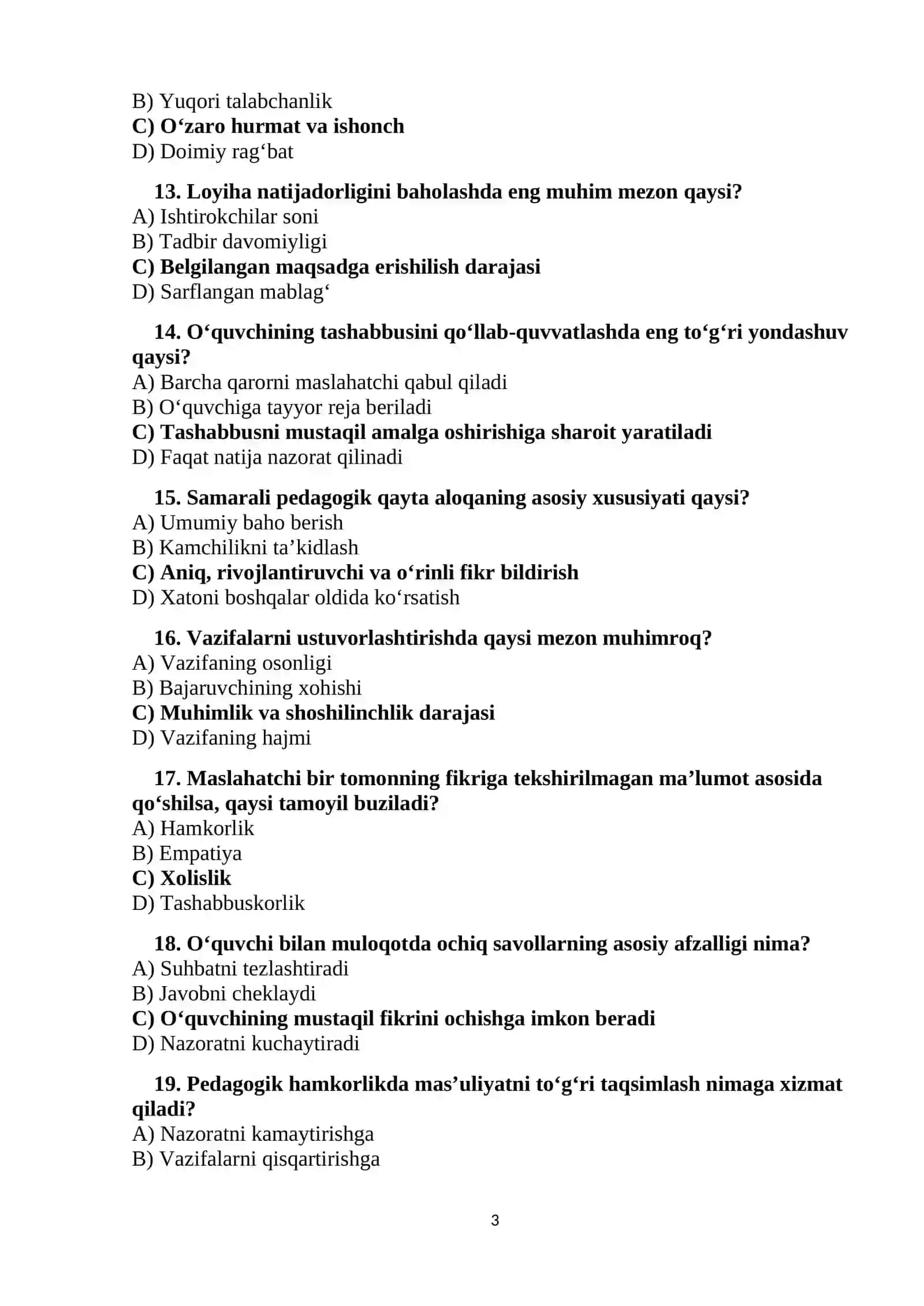 MAKTAB MASLAHATCHISI 1000 TA TEST 3
