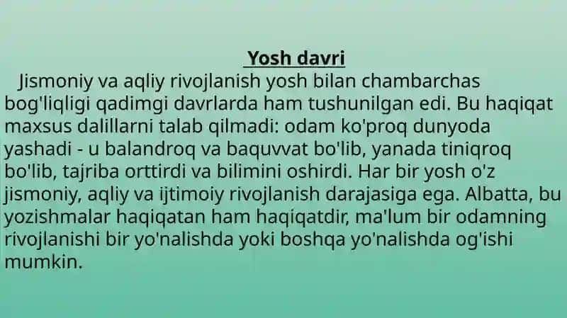 Maktabgacha yoshdagibolalarningrivojlanishiningo‘zigaxosxususiyatlari 3