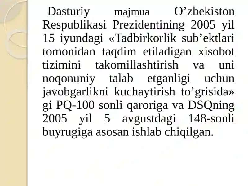 ELEKTRON HISOBOT VA UNI JO’NATISH TARTIBI 3