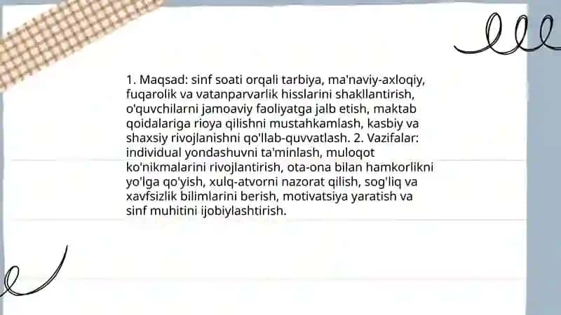 Sinf soatlarini samarali tashkil etish metodikasi 3