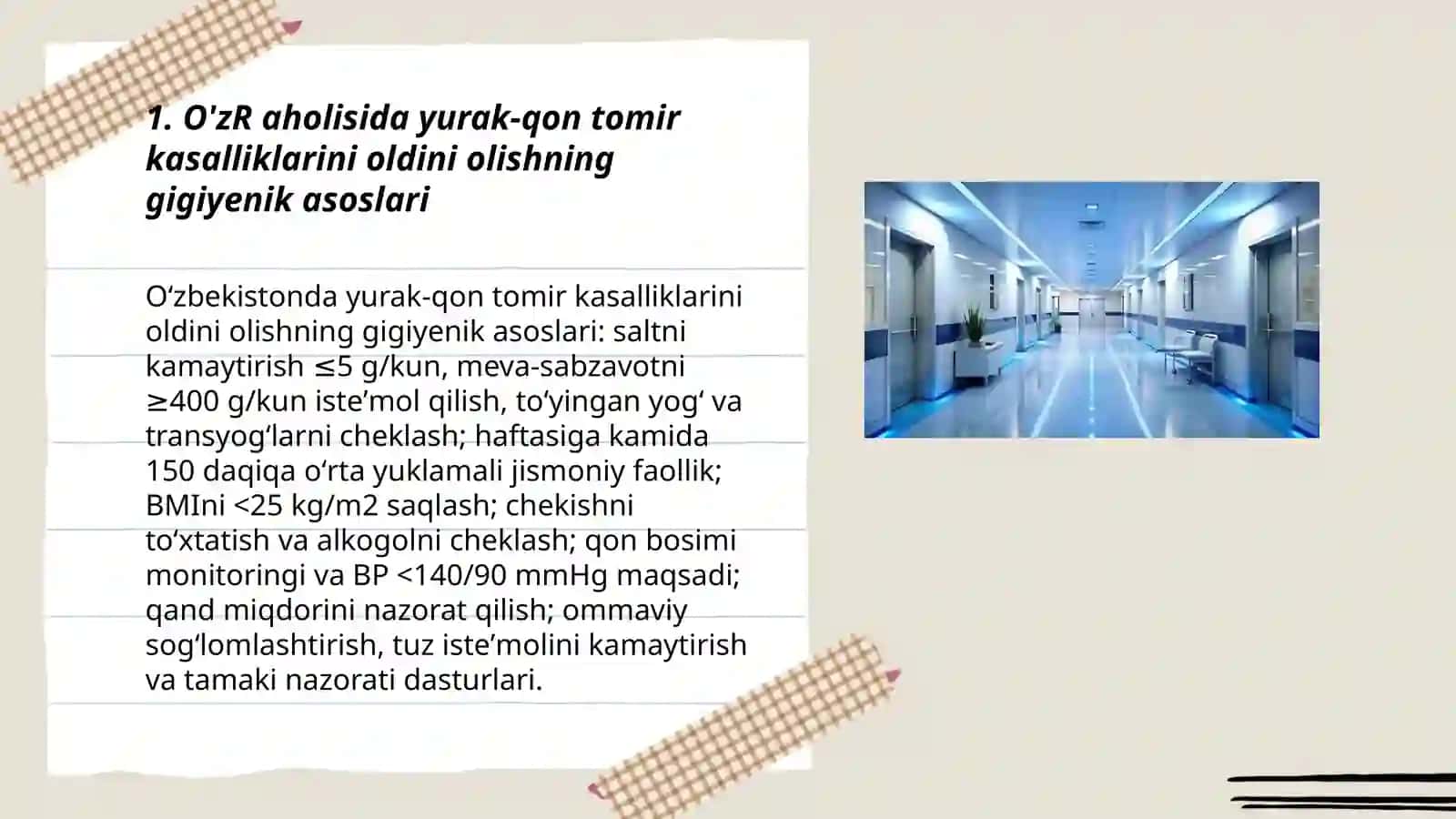 O'zR aholisining eng muhim yuqumli bo'lmagan kasalliklari profilaktikasining gigiyenik jihatlari 3