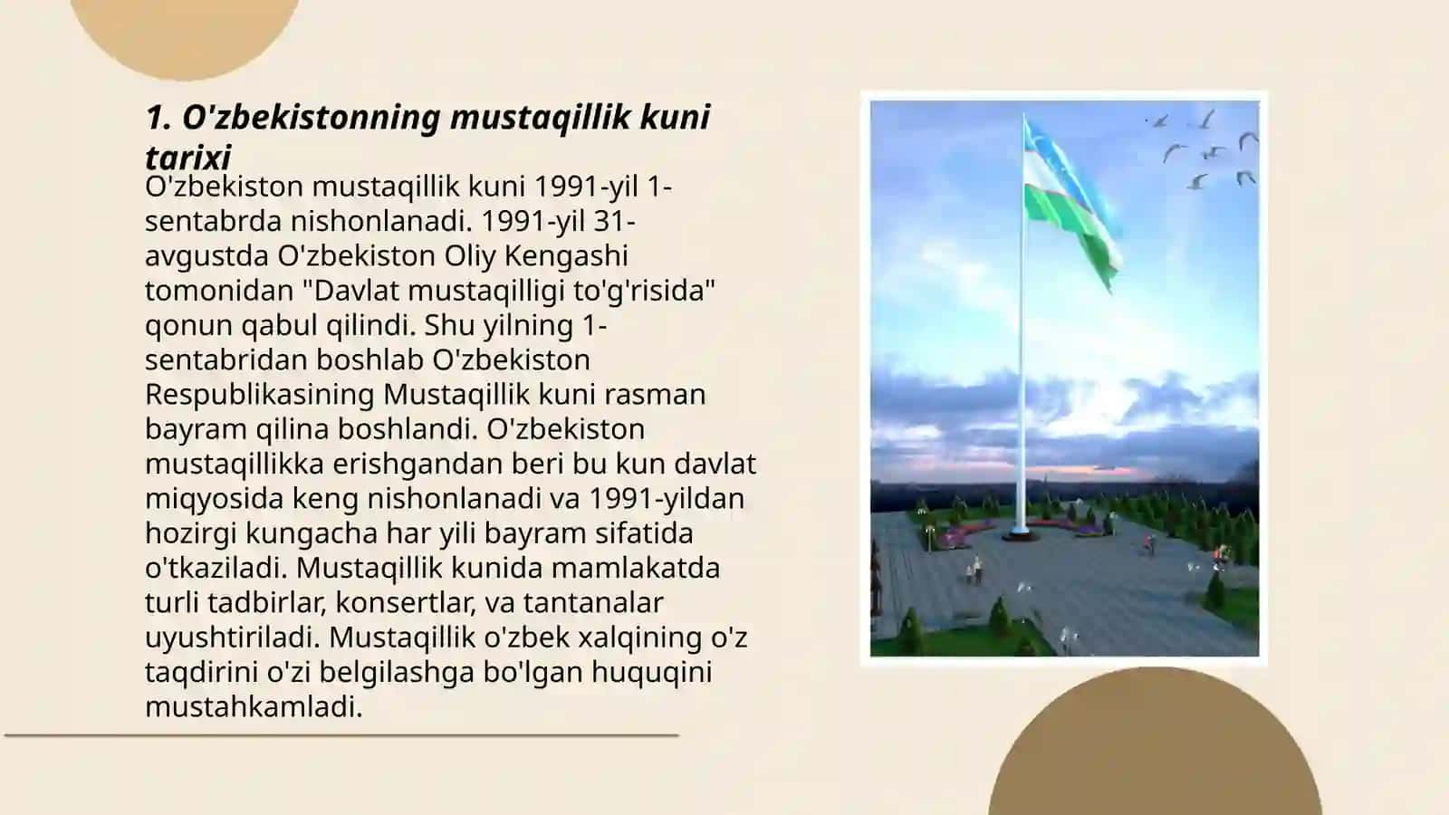 O'zbekistonning Mustaqillik Kuni Tarixi 3