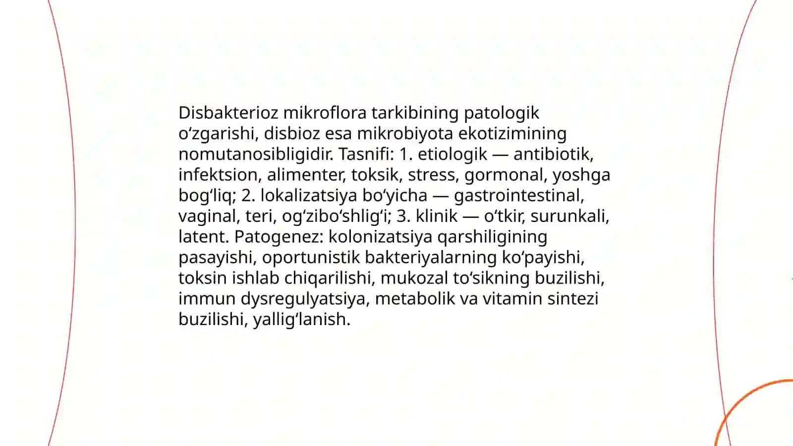Disbakterioz, Disbioz, Kelib Chigishida Qatnashuvchi Omillar 3