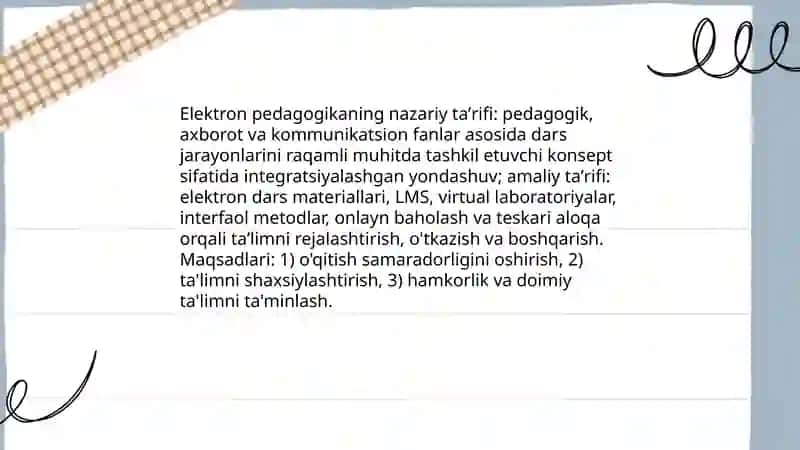 Elektron pedagogika va uning oʻziga xos xususiyatlari 3