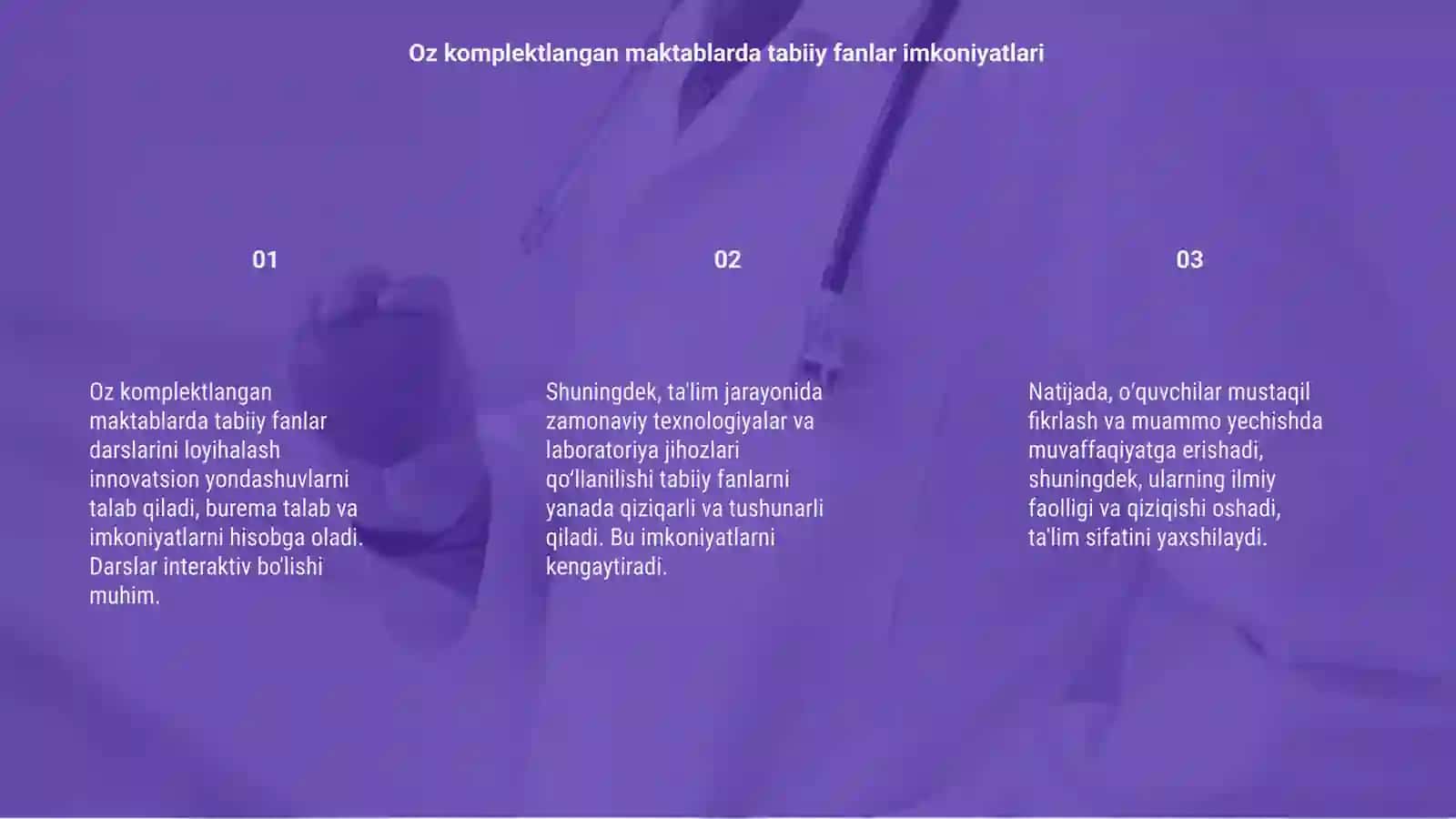 Oz komplektlangan maktablarda tabiiy fanlar darslarini loyihalash 3