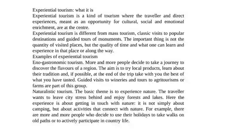 Experiential Tourism 3