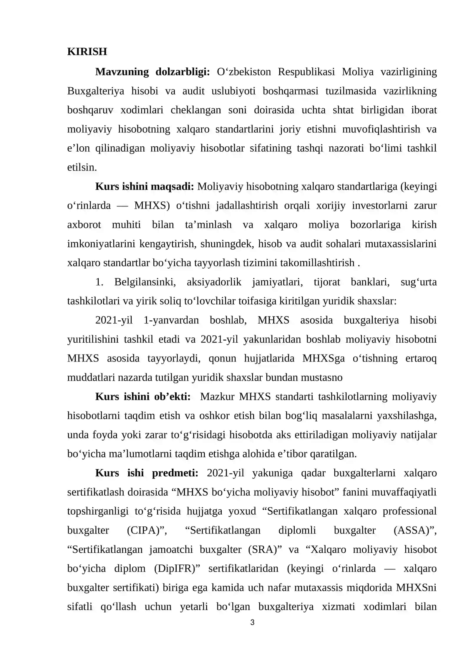 MOLIYAVIY XISOBOTNI  XALQARO  STANDARTLARI ASOSIDA TAYORLASH VA UNI TAQDIM ETISH TARTIBI 3