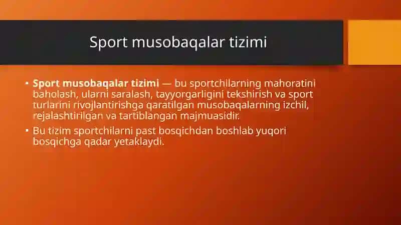 Sport musobaqalar tizimi va musobaqa faoliyati 3
