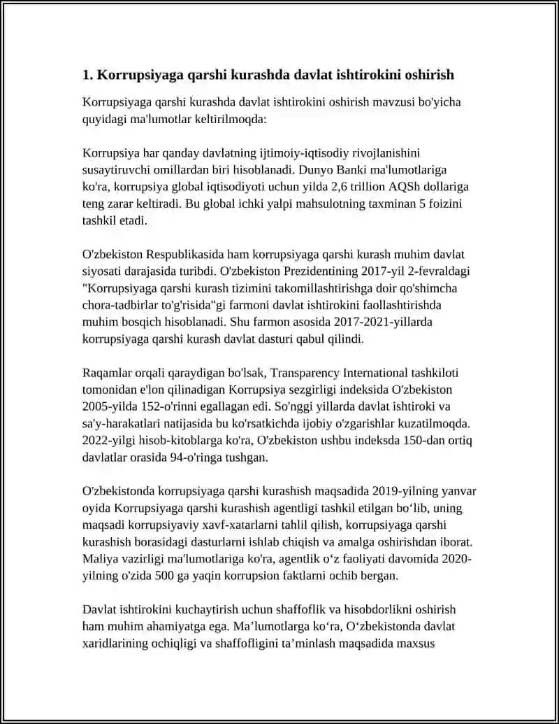 ÕZBEKISTON RESPUBLIKASI KORRUPSIYAGA QARSHI KURASHISH TOĞRISIDA QONUNNIG MAZMUN MOHIYATI 3