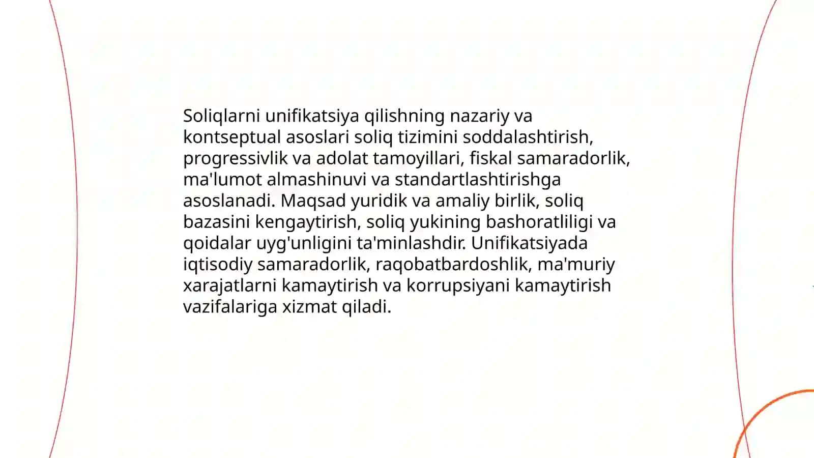 Soliqlarni unifikatsiya qilish 3