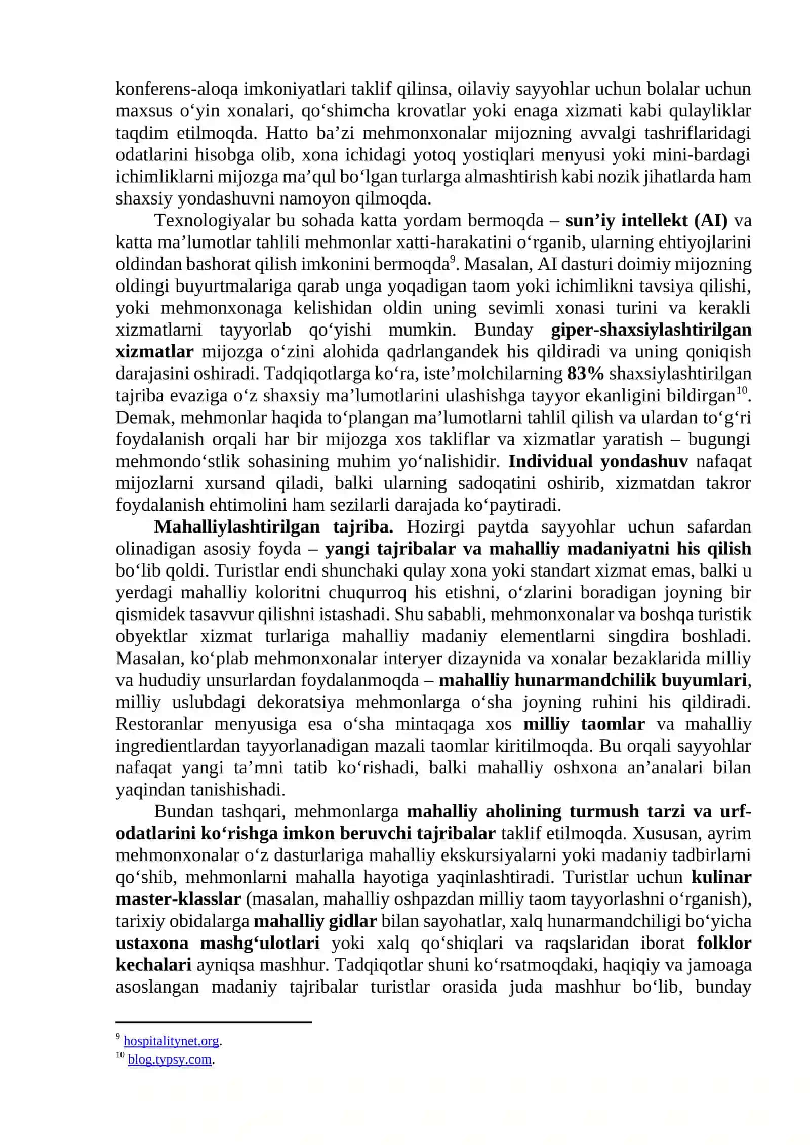 Mehmondo‘stlik, turizm va tadbirlar sohasidagi yangi yo‘nalishlar 3