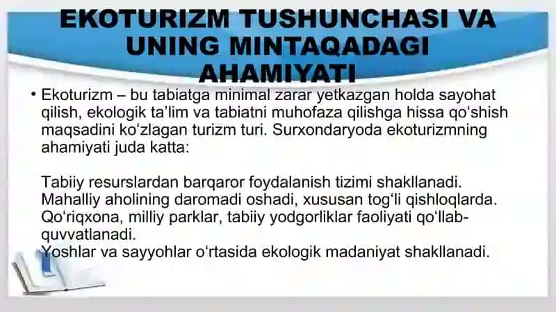 Surxondaryo viloyatining ekologik turizm resurslari 3