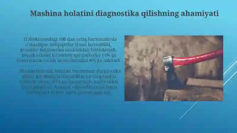 Mashina asboblari xolatini diagnostika qilish 3
