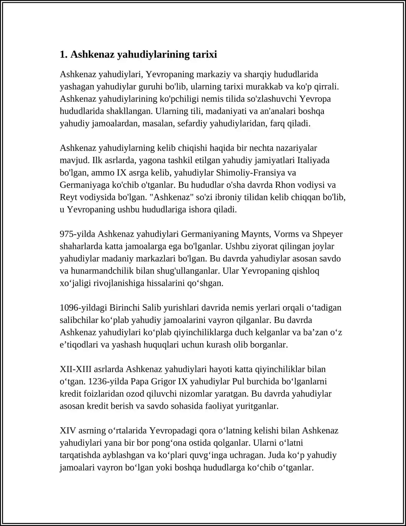 ASHKENAZ VA SEFARD YAHUDIY JAMOALARI 3