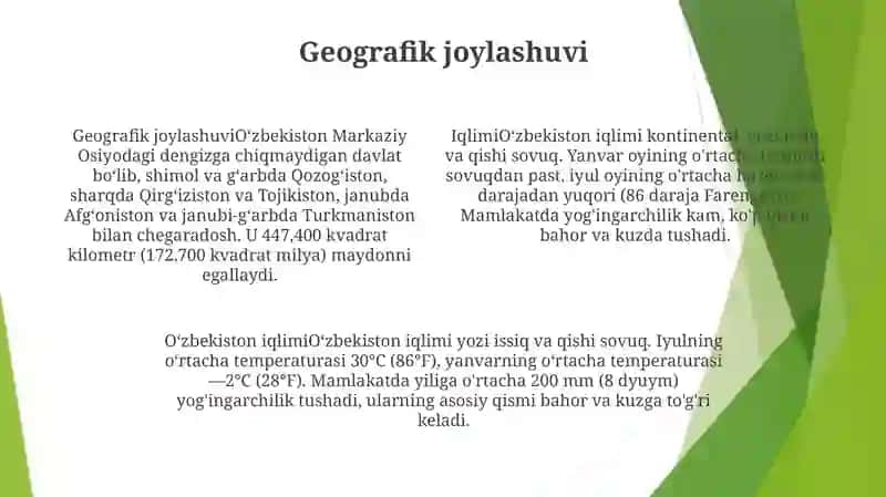 OʻZbekiston Iqlimi 3
