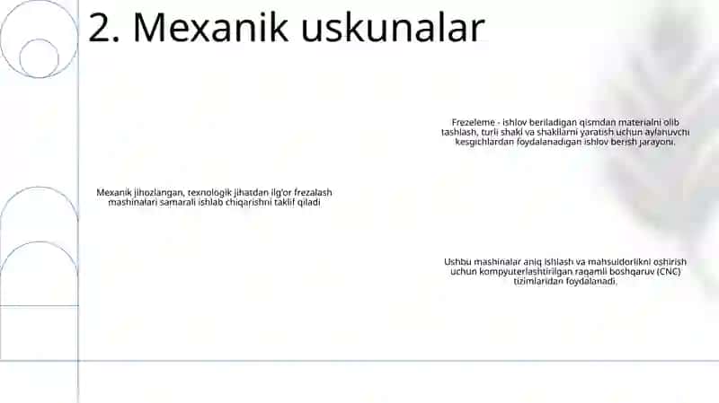 Frezalash Dastgohlari Uchun QoʻLlaniladigan Texnalogik Jihozlar 3