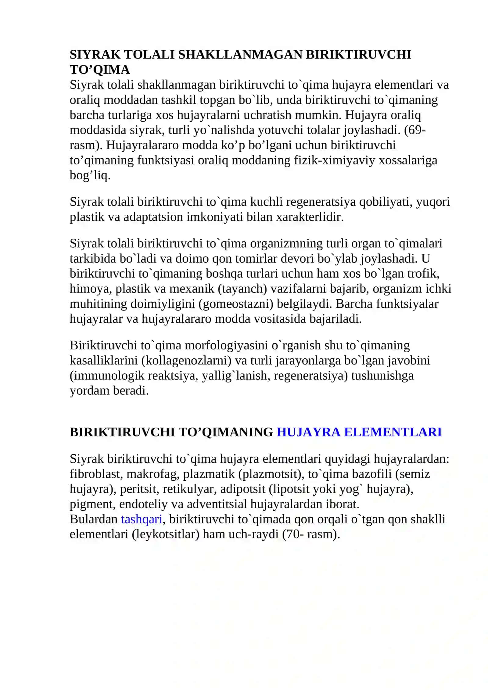 BIRIKTIRUVCHI TO’QIMALARNING XILMA-XILIGI O’ZIGA XOSLIGI 3