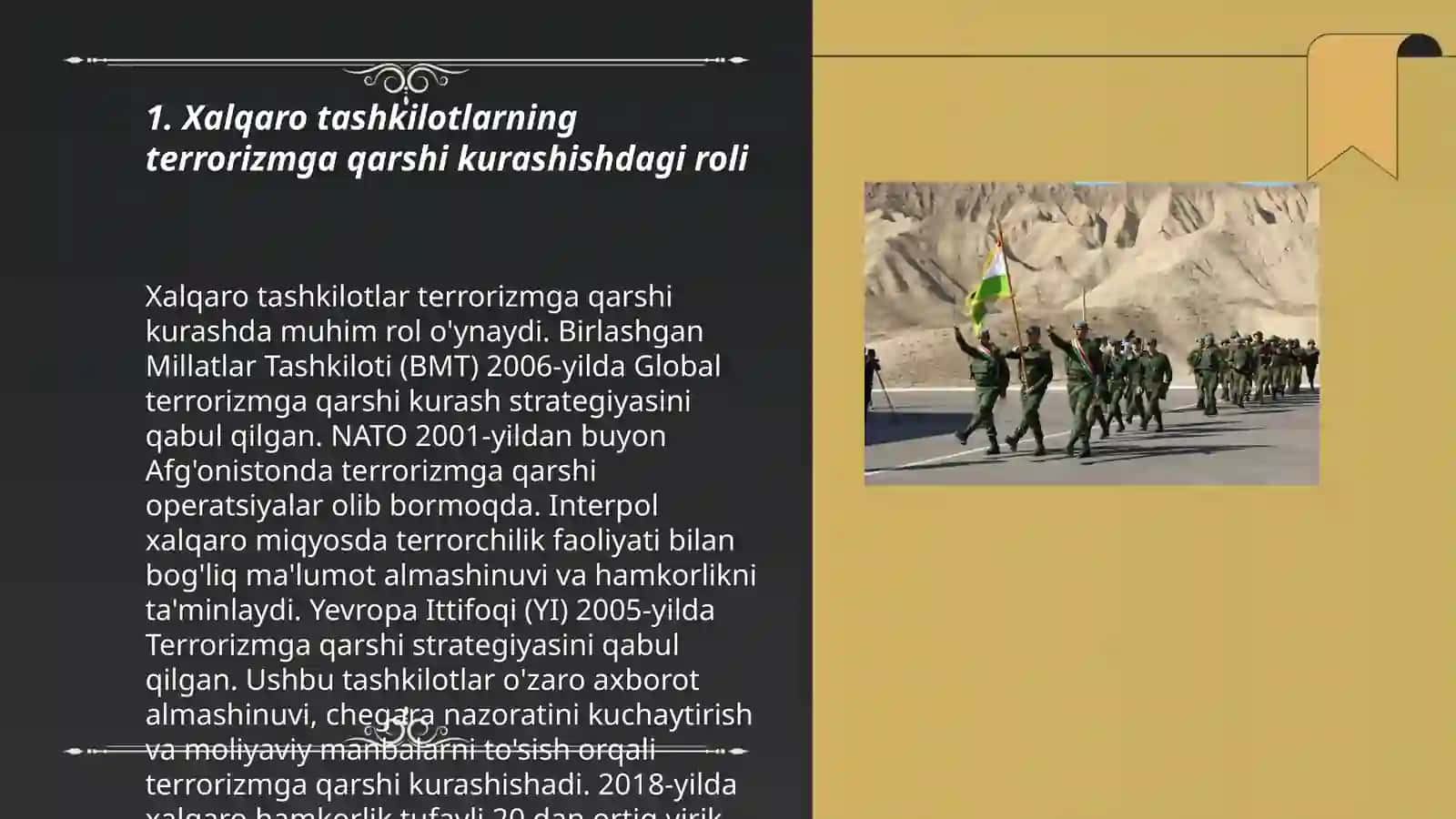 Xalqaro tashkilotlarning terorizmga qarshi kurashishining ahamiyati 3