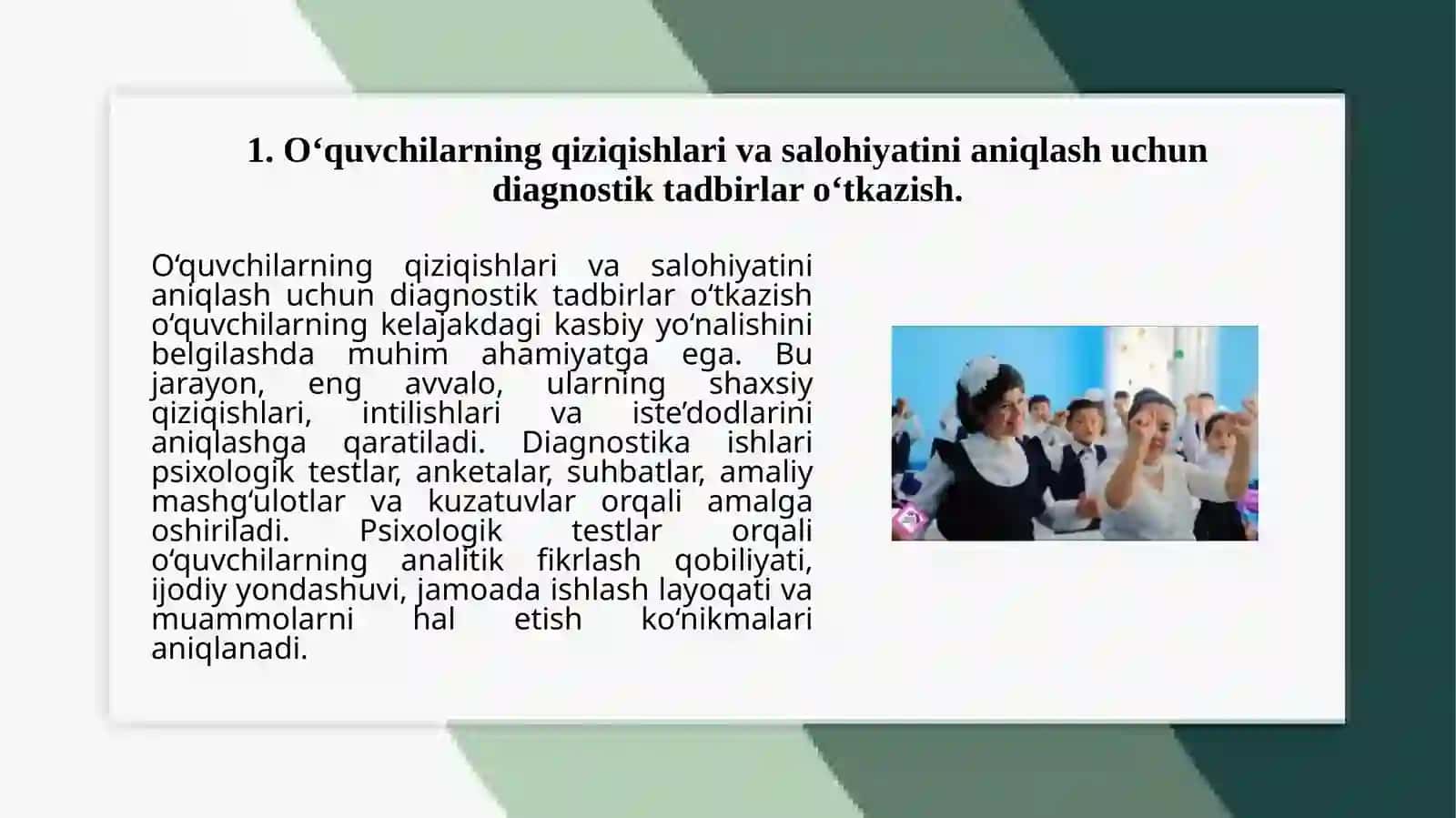 Oʻquvchilarnikasb-hunargayoʻnaltirish,ota-onalarbilanishlashboʻyichayoʻlxaritasi 3