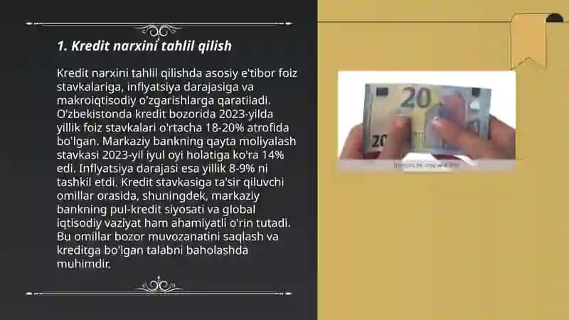 Kredit qiymatini kamaytirish va kreditdan foydalanishda yol qoyiladigan xossalari 3