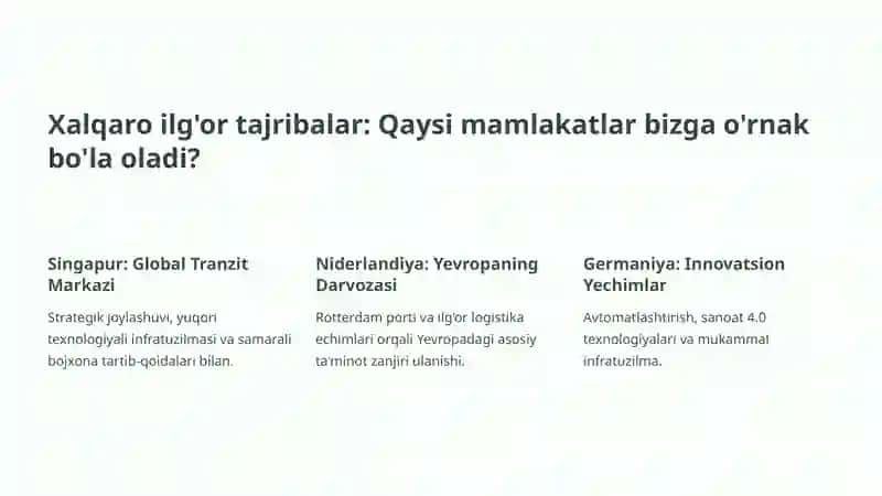 O‘zbekiston logistika sohasida xalqaro tajriba va innovatsiyalar 3