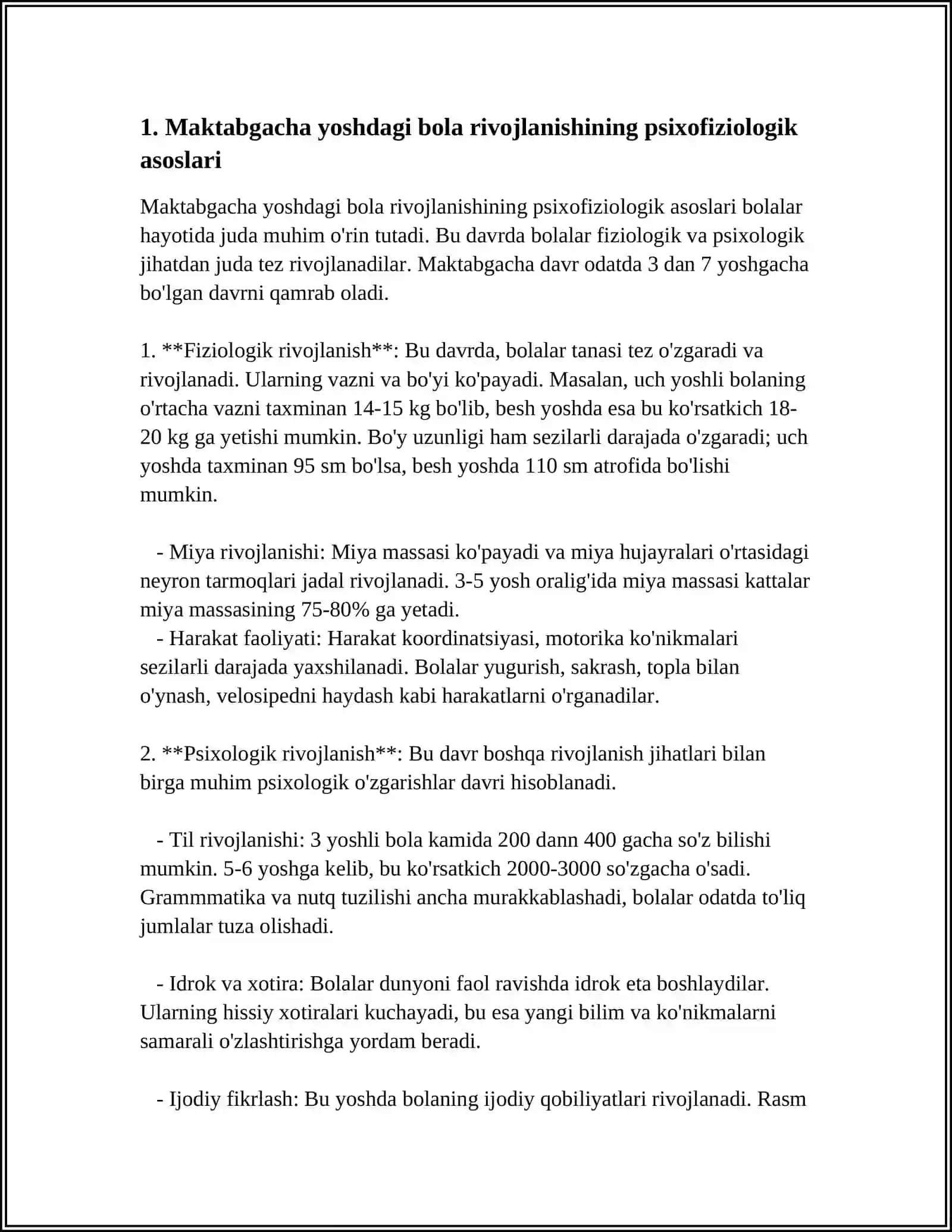 MAKTABGACHA YOSH DAVRIDA PSIXOFIZIOLOGIK TARAQQIYOTNING UMUMIY TAVSIFI 3
