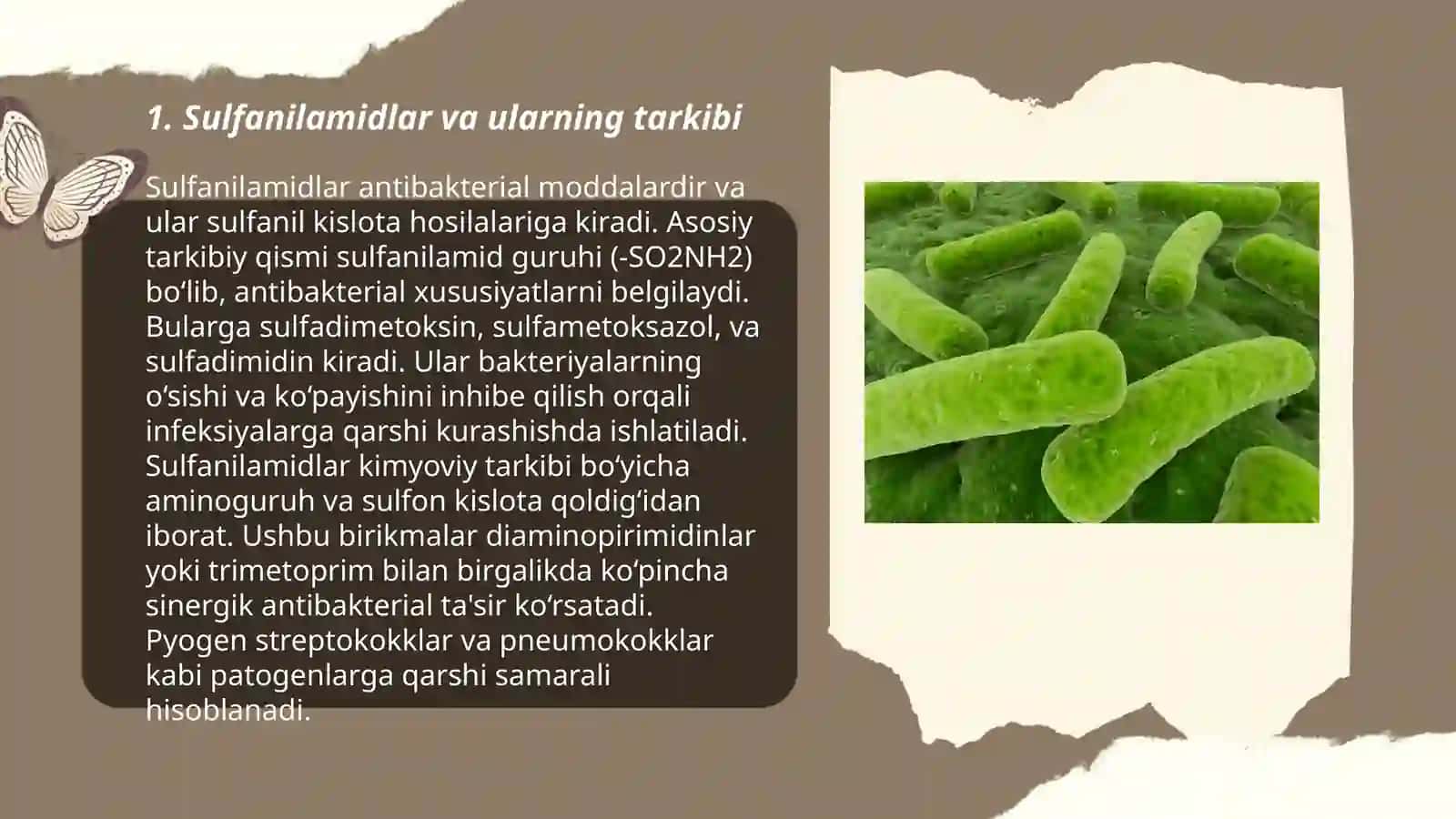 Sulfanilamid preparatlarning bakteriostatik ta'sir mexanizmi 3