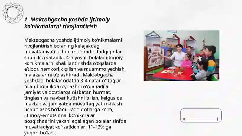 Maktabgacha yoshdagi bolalarning moslashuv ko‘nikmalarini shakllantirish 3