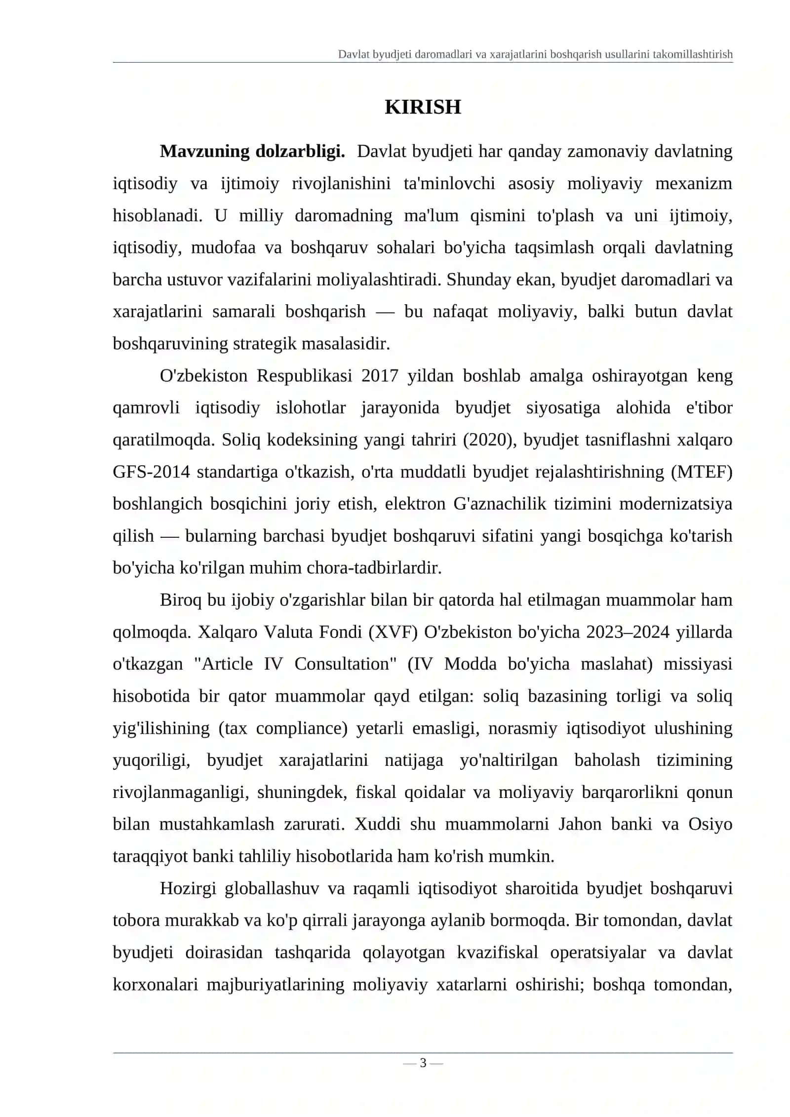 DAVLAT BYUDJETI DAROMADLARI VA XARAJATLARINI BOSHQARISH USULLARINI TAKOMILLASHTIRISH 3