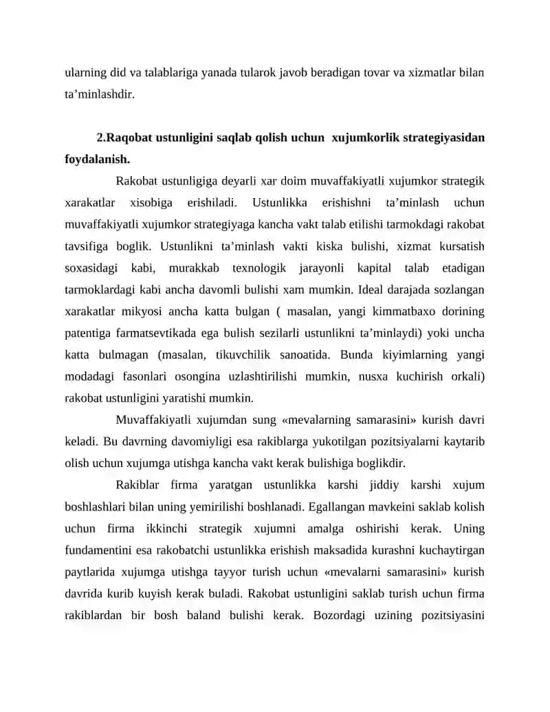 Raqobatning 5 ta umumiy strategiyasi 3