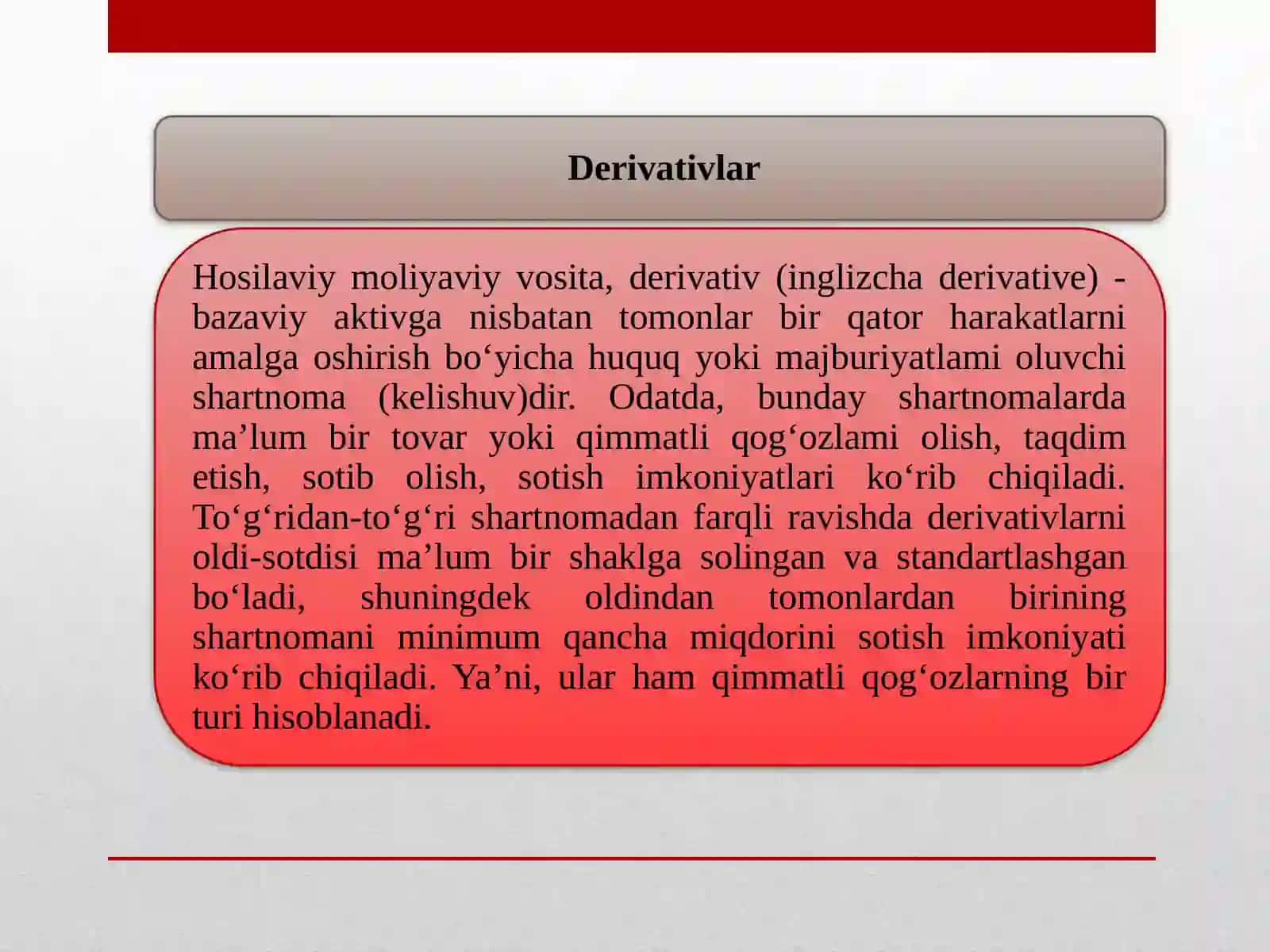 Moliyaviy derivativlar bozori 3