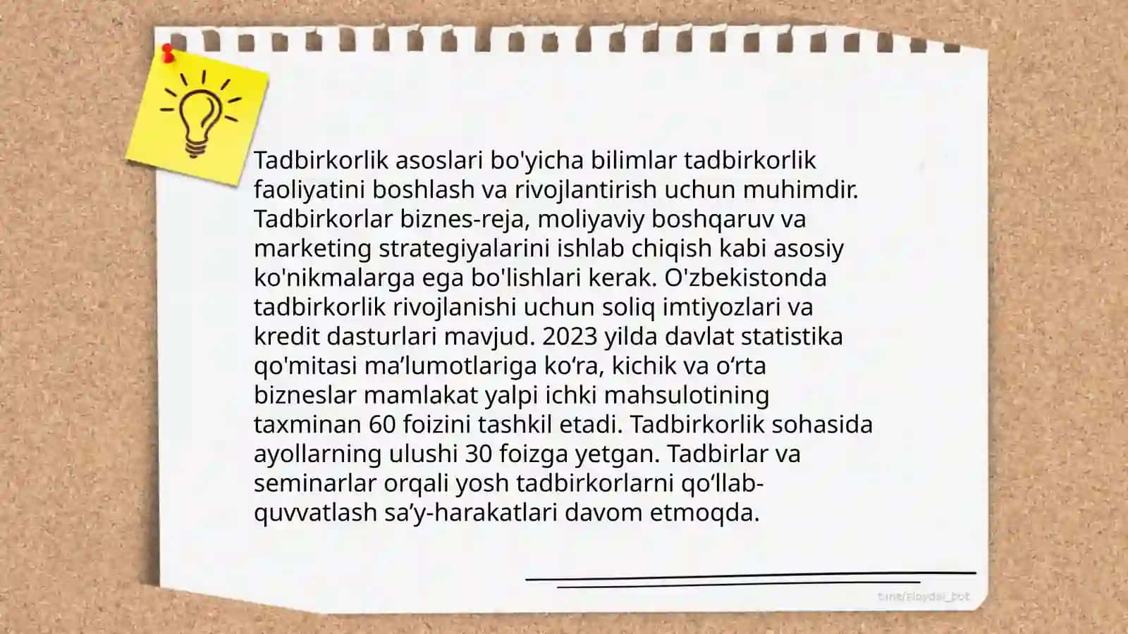 Tadbirkorlik faoliyati va uning aylanishi 3