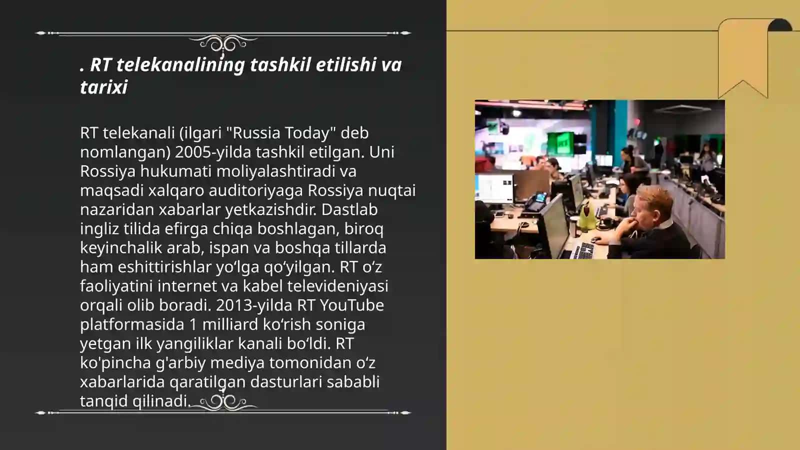 RT telekanali haqida umumiy ma'lumot va uning yutuqlari 3