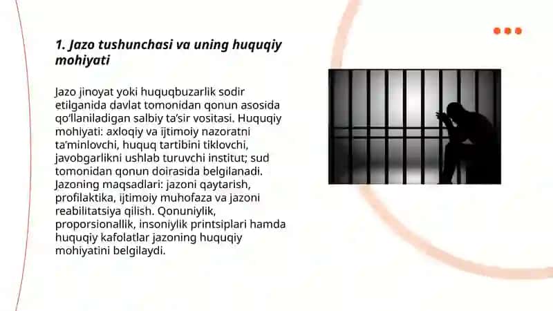 Jazo tayinlashning prinsiplari tushunchasi, ahamiyati 3