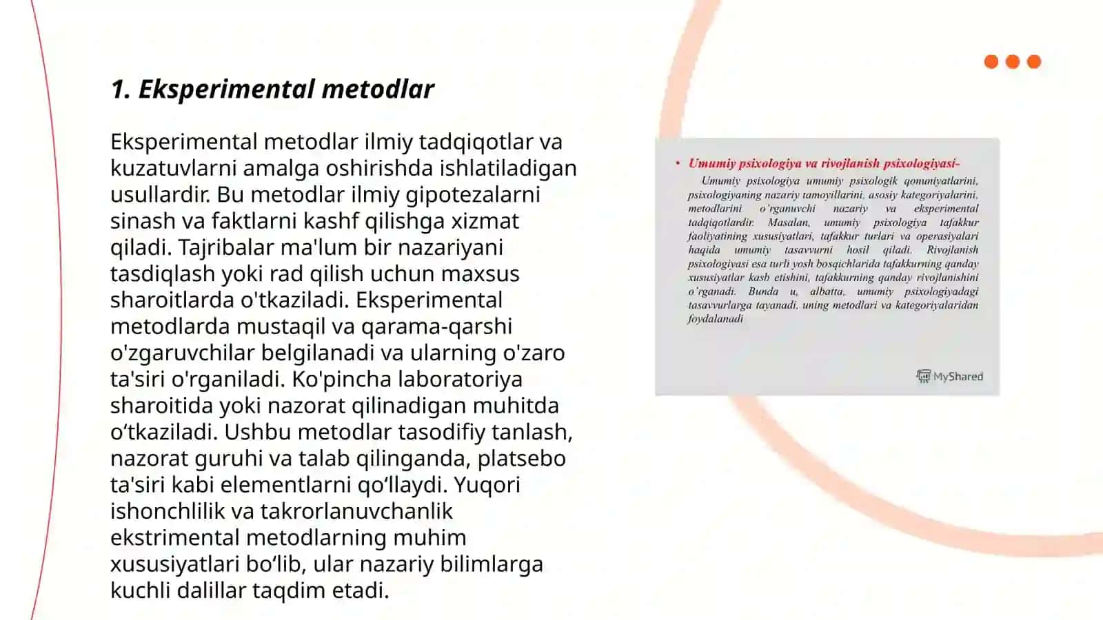 Boshqaruv psixologiyasi faninig ilmiy-tadqiqot metodlari 3