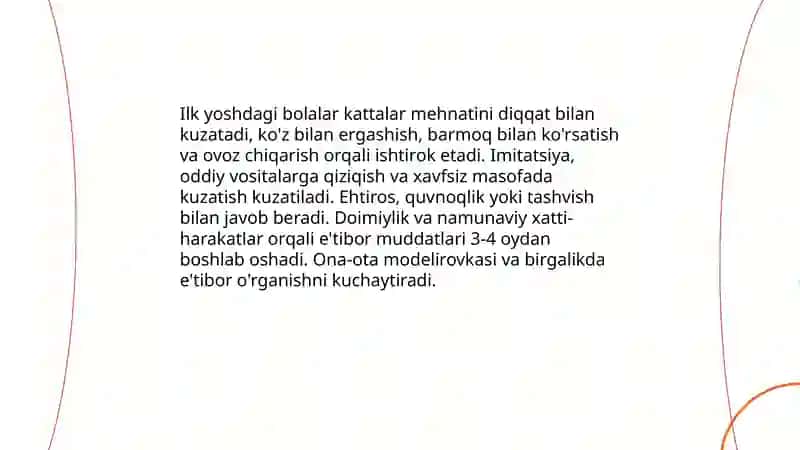 Ilk yoshdagi bolalarning kattalar mehnatiga munosabati 3