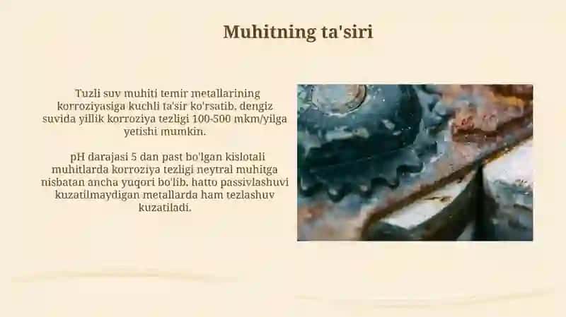 Ichki va tashqi korroziya omillari 3